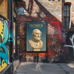 Homer Ancient Greek Poet Poster