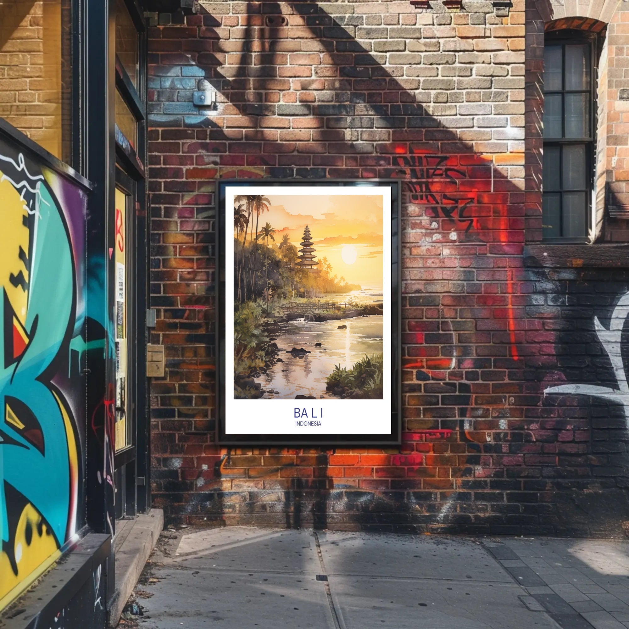 Bali Paradise at Sunset Travel Poster PosterGoat