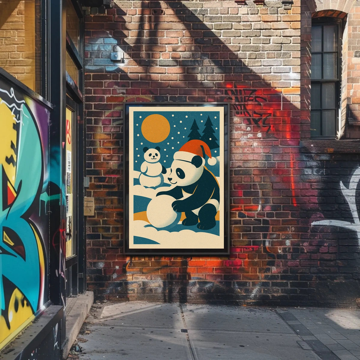 Winter Wonderland with Pandas Poster