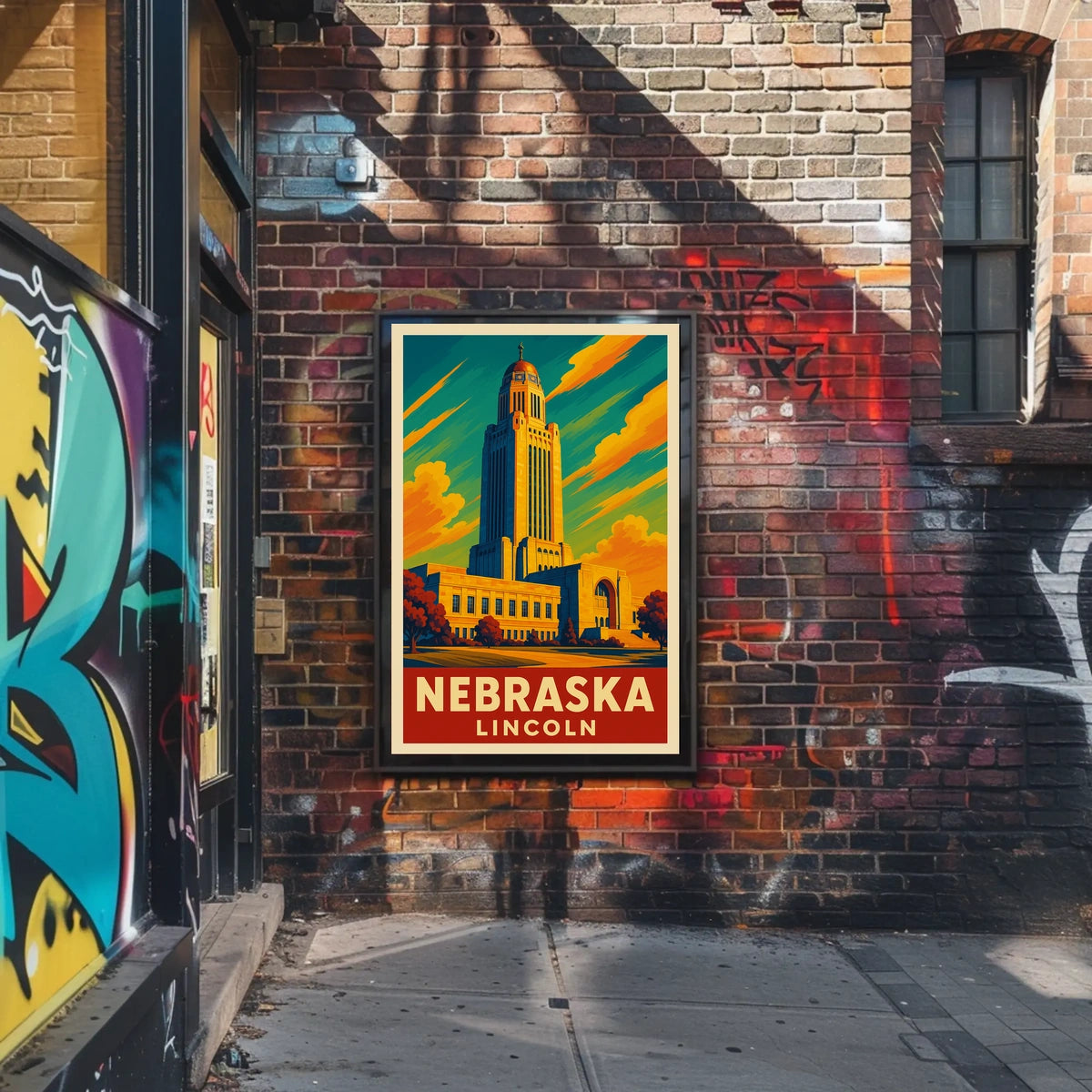 Nebraska State Capitol Poster