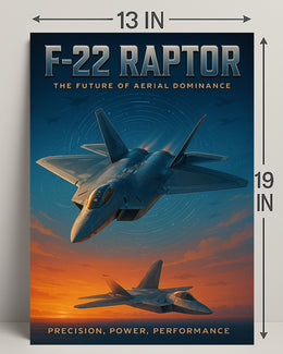 F-22 Raptor The Future of Aerial Dominance Poster PosterGoat