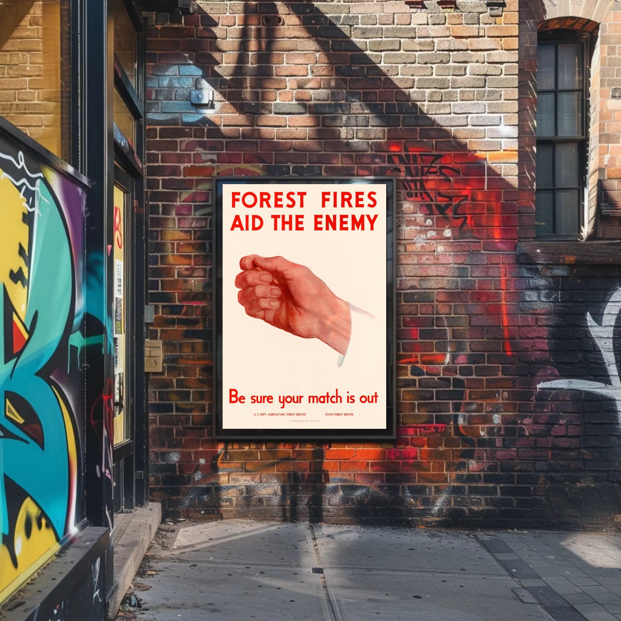 Forest Fire Prevention Warning Poster PosterGoat