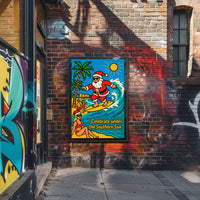 Surfing Santa Celebration Poster
