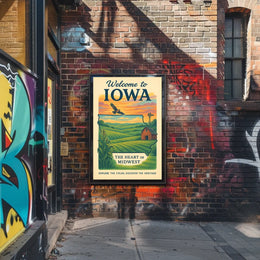 Welcome to Iowa The Heart of Midwest Poster