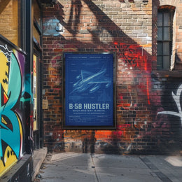 B-58 Hustler Mach Mastery in Metal Poster