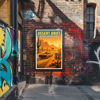 Desert Drift Route 66 Revival Poster