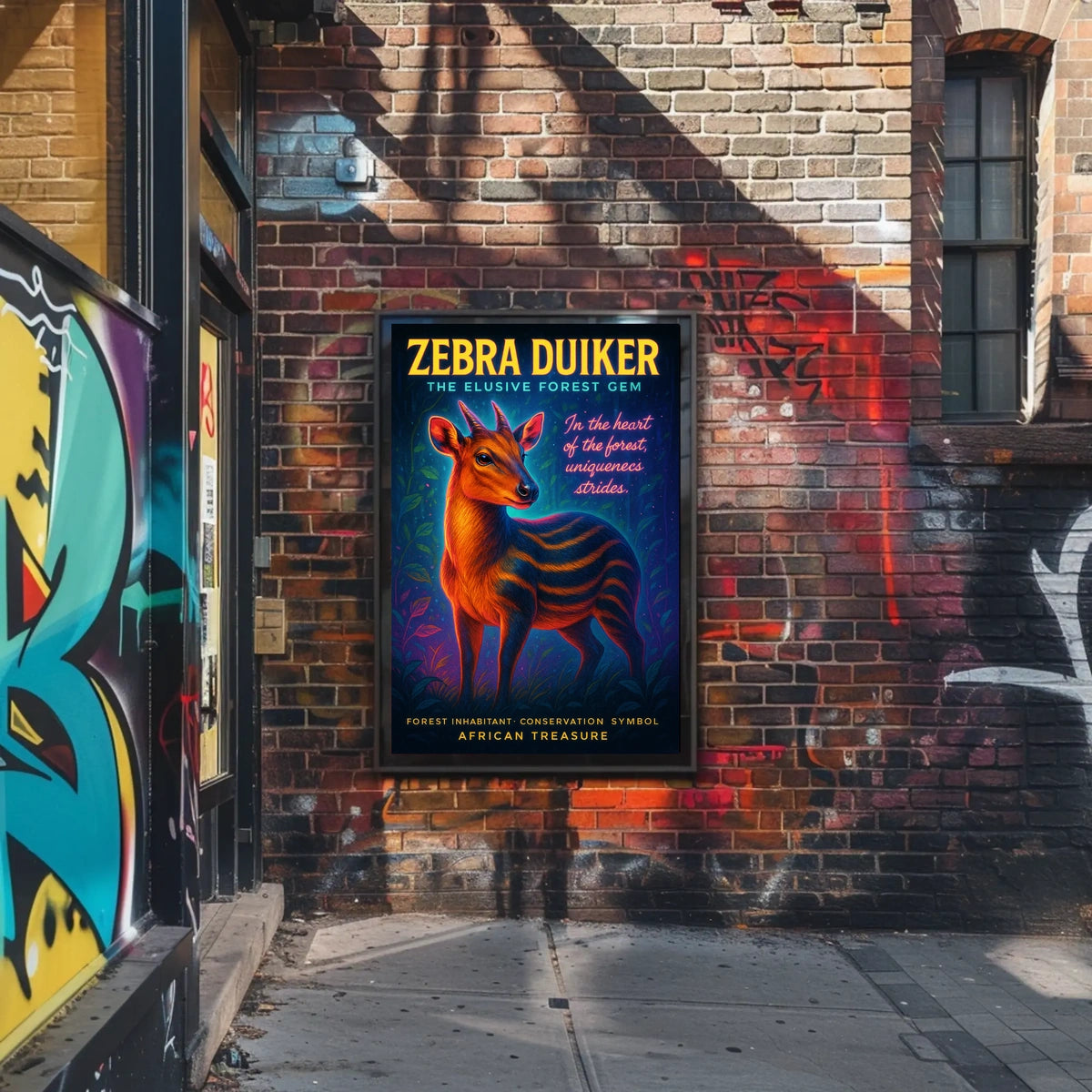 Zebra Duiker The Elusive Forest Gem Poster