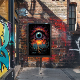 Surreal Eye Fantasy Poster: Mystical Landscape Art