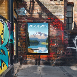 Lassen Volcanic National Park Reflection Poster