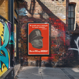 Mussolini's Provocation Poster PosterGoat