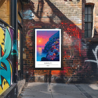 Amalfi Coast Sunset: Dreamy Travel Poster