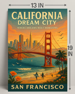 California Dream City Wall Art Print PosterGoat