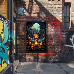Enchanted Forest Campfire Poster