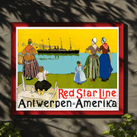 Red Star Line Vintage Poster PosterGoat
