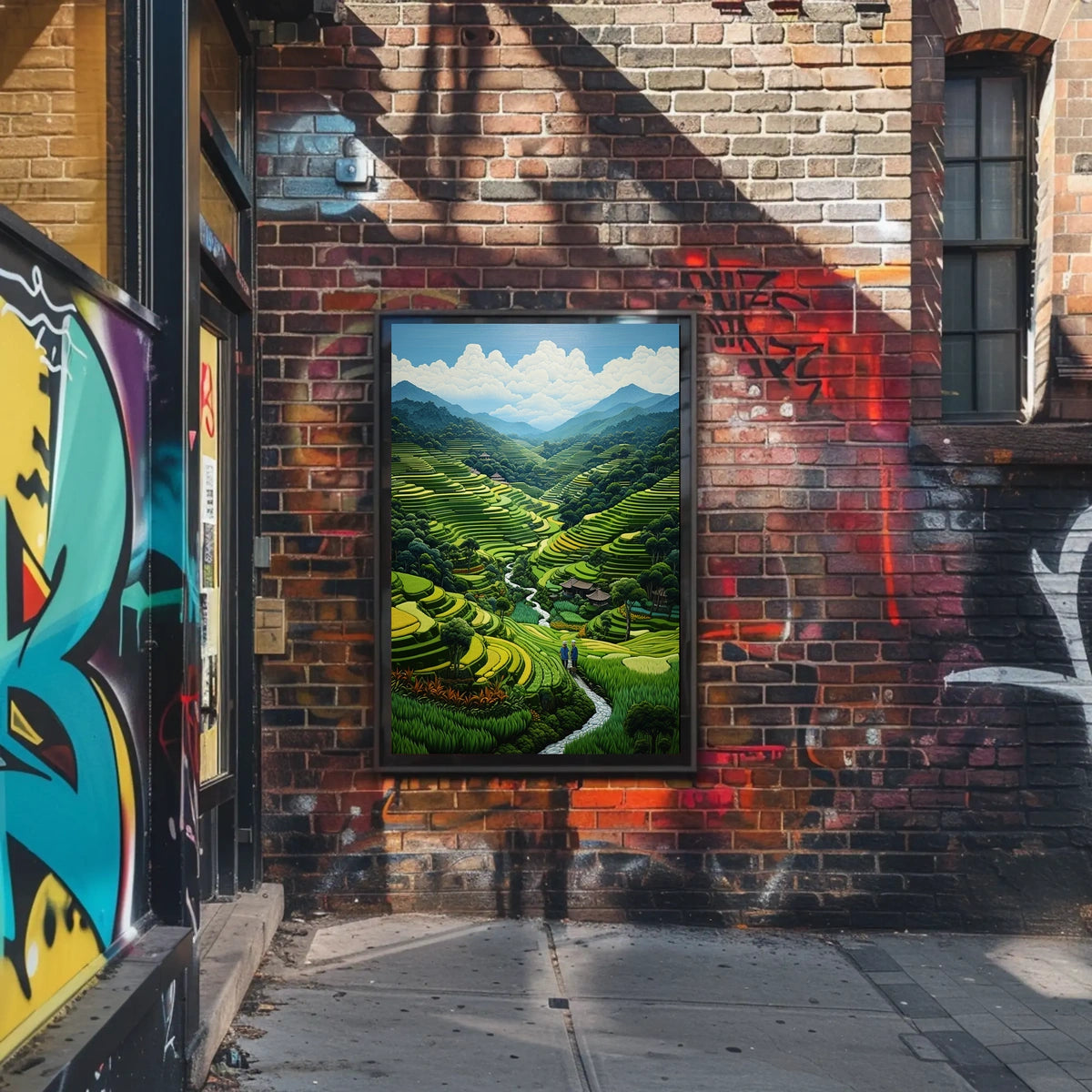 Serene Terraced Landscape Poster