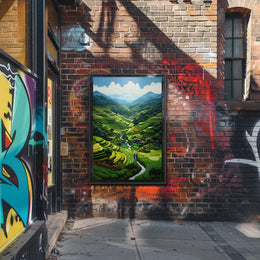 Serene Terraced Landscape Poster