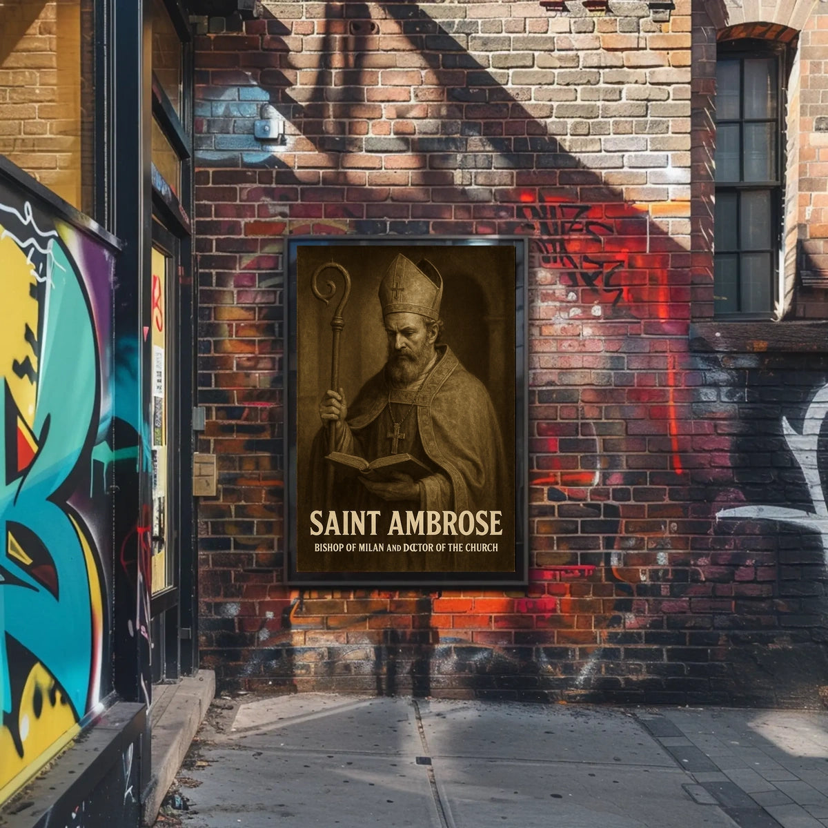 Saint Ambrose Bishop Of Milan Poster
