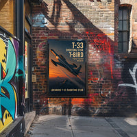Lockheed T-33 Jet Trainer Aviation Art - Poster
