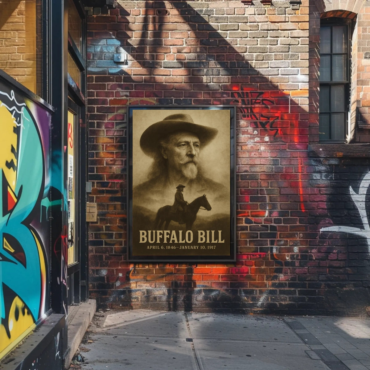 Buffalo Bill Portrait Artwork Chic Historical or Presidential Poster