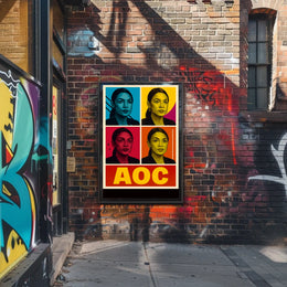 AOC Pop Art Portrait Poster