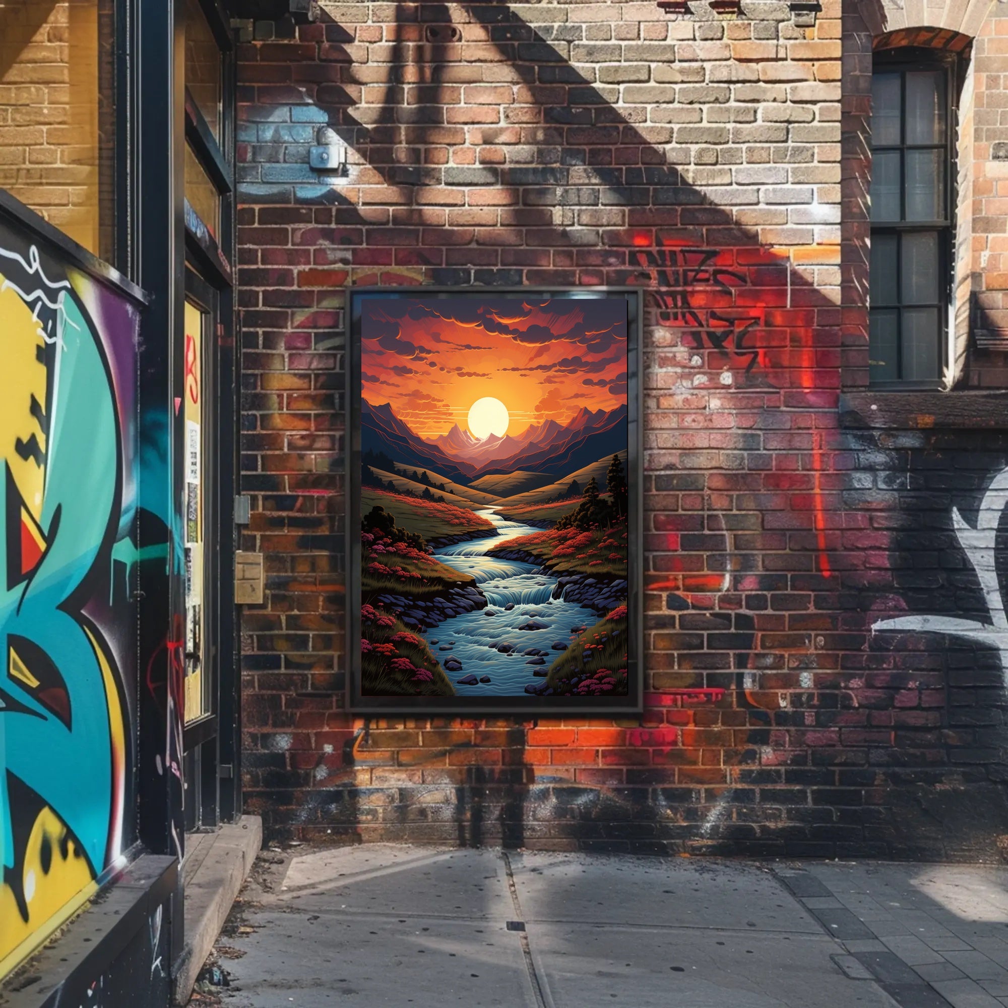 Sunset Over Serene Valley Poster