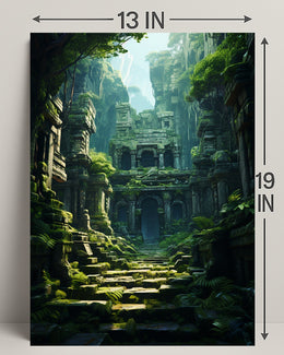 Ancient Jungle Ruins Poster