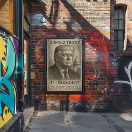 Donald Trump Reflective Leader at the Capitol Poster