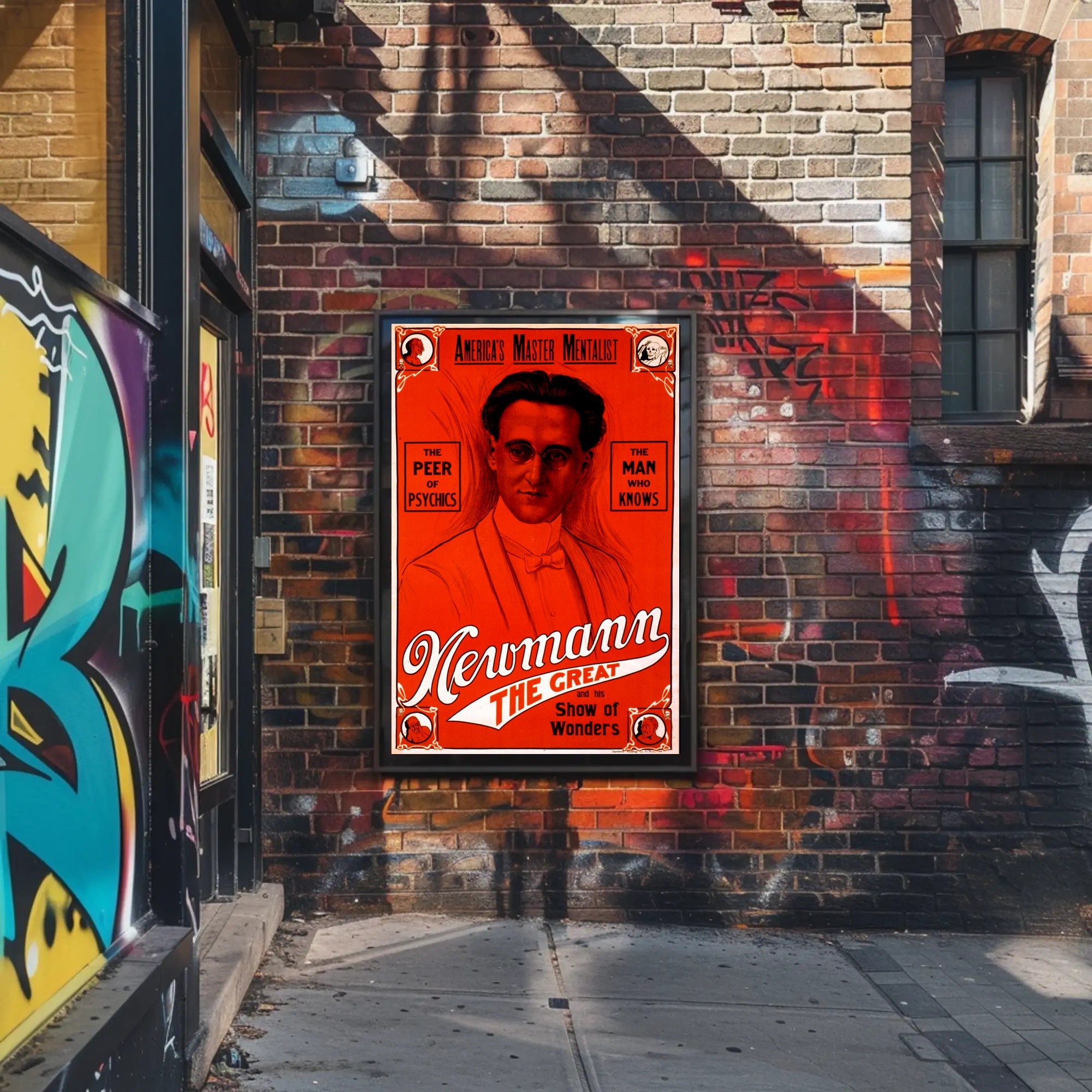 Travel Poster featuring the mentalist Newmann, a captivating piece that invites intrigue and adventure.