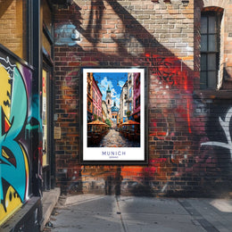 Charming Streets of Munich Poster PosterGoat