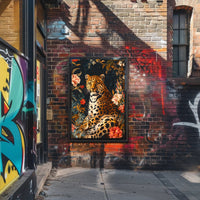 Majestic Leopard Wall Art in Bloom Print