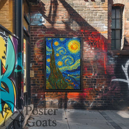 Starry Night Sky Art Print: Abstract or Artistic Poster
