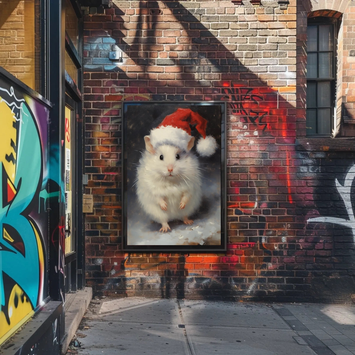 Festive Hamster Delight Poster
