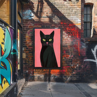 Black Cat Poster Mysterious Modern Wall Art