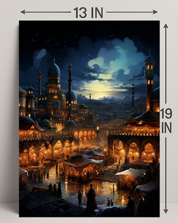 Enchanted Bazaar At Dusk Poster