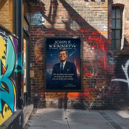 John F. Kennedy Patriotic Vintage Poster Art Print