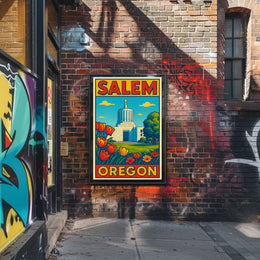 Salem, Oregon A Scenic View Poster