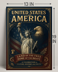 Land of the Free, Home of the Brave Poster PosterGoat