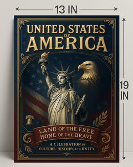 Land of the Free, Home of the Brave Poster PosterGoat