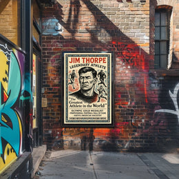 Legendary Athlete The Greatest in the World Jim Thorpe Poster