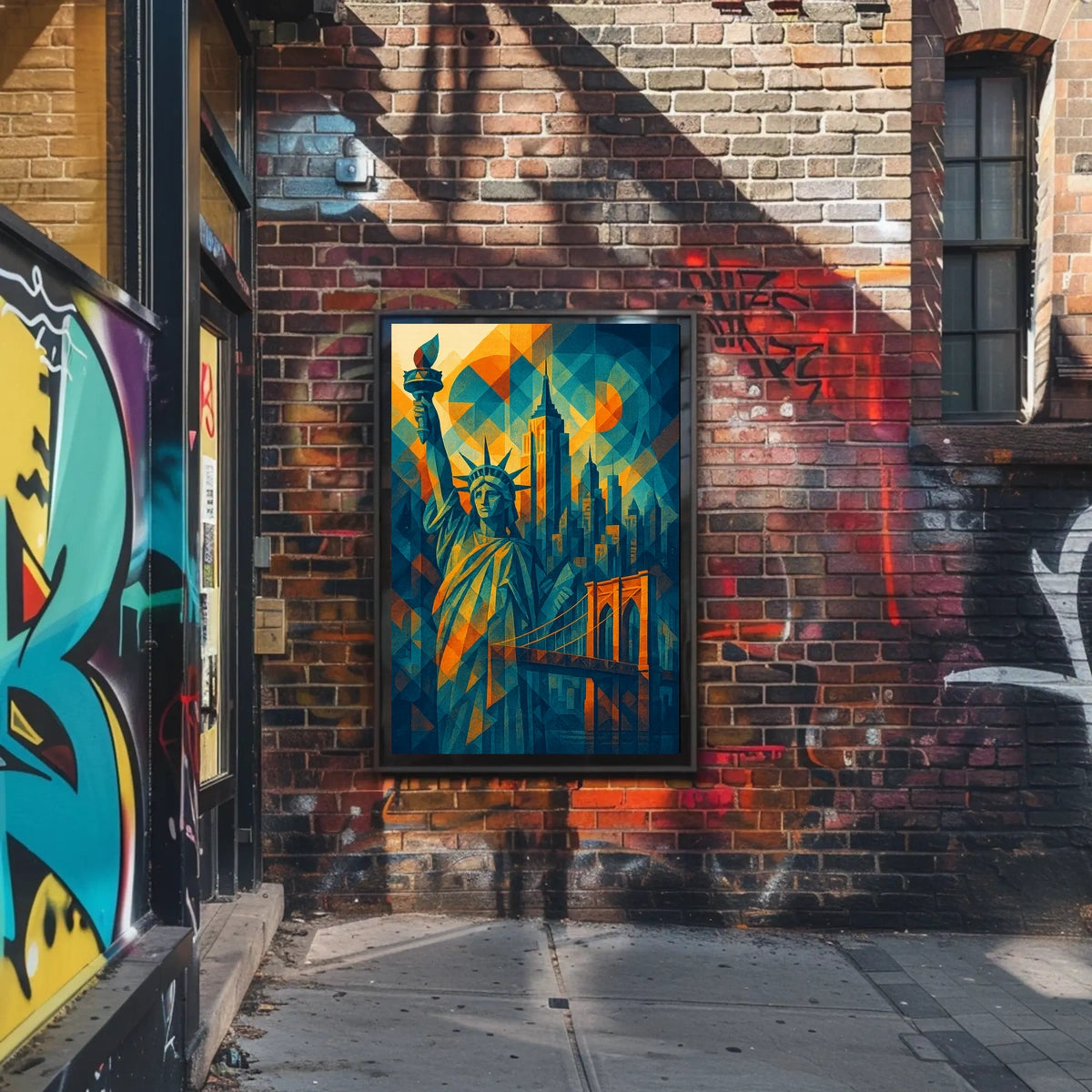 New York City Architecture Poster Abstract Wall Art