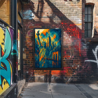 New York City Architecture Poster Abstract Wall Art