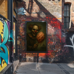 Sinister Clown With Cotton Candy Poster