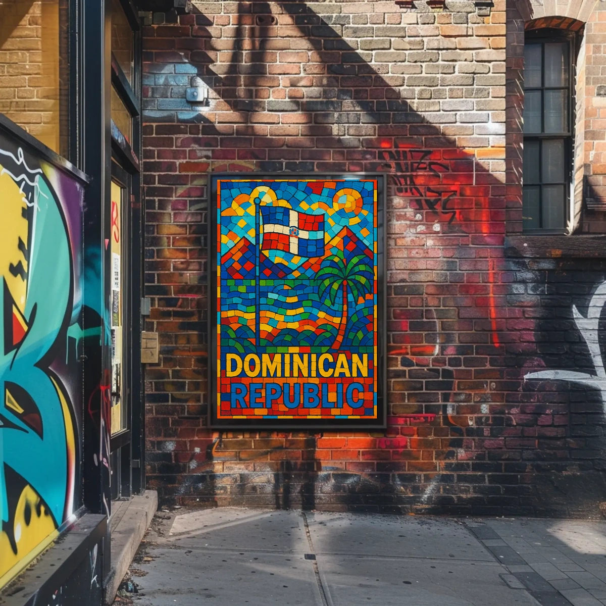 Dominican Republic Mosaic Poster