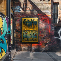 Cleveland Lakefront Glow Poster