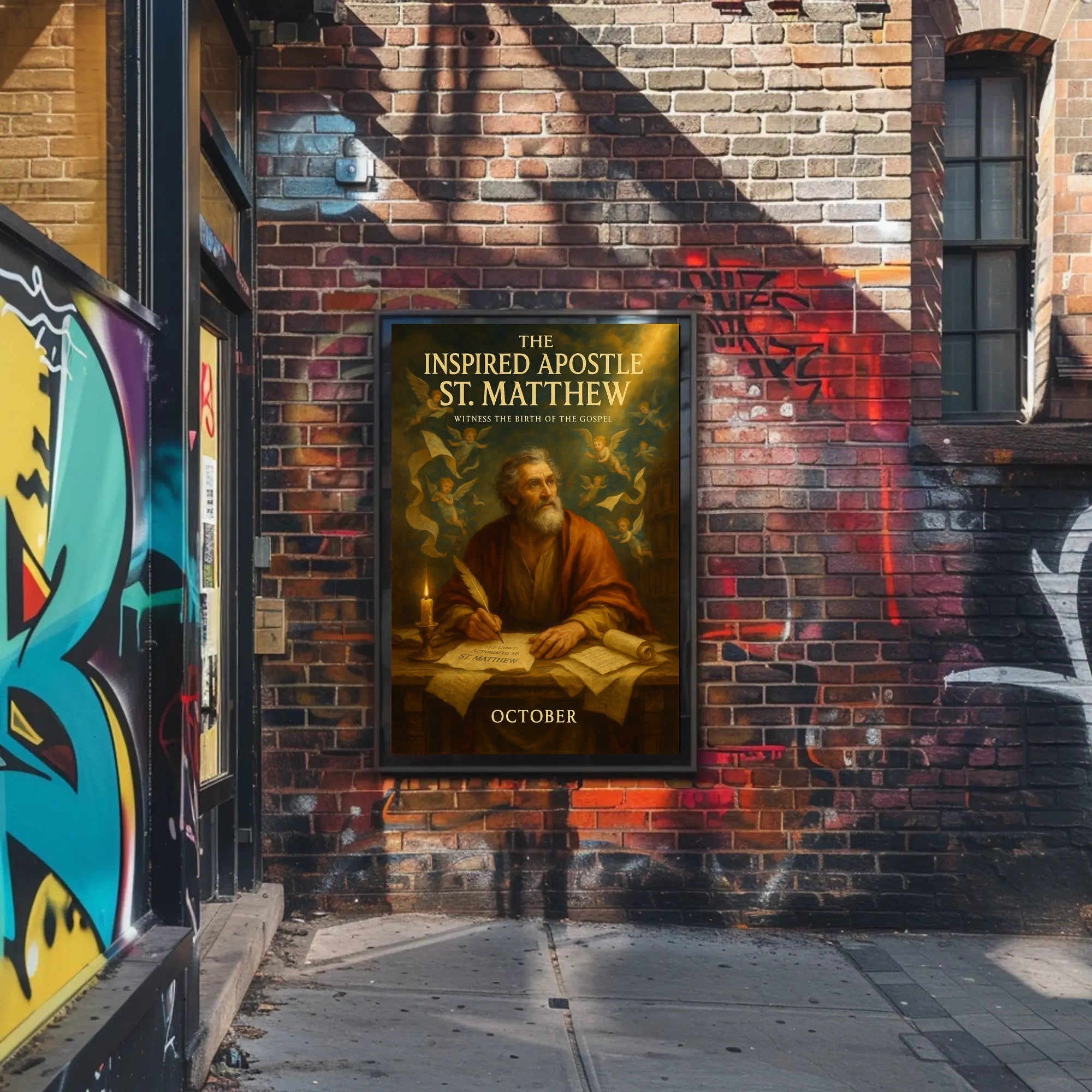 The Inspired Apostle St. Matthew Poster
