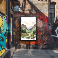 Rocky Mountain Watercolor Wall Art Poster