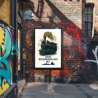 Woodward Ave Steam Engine Poster Poster