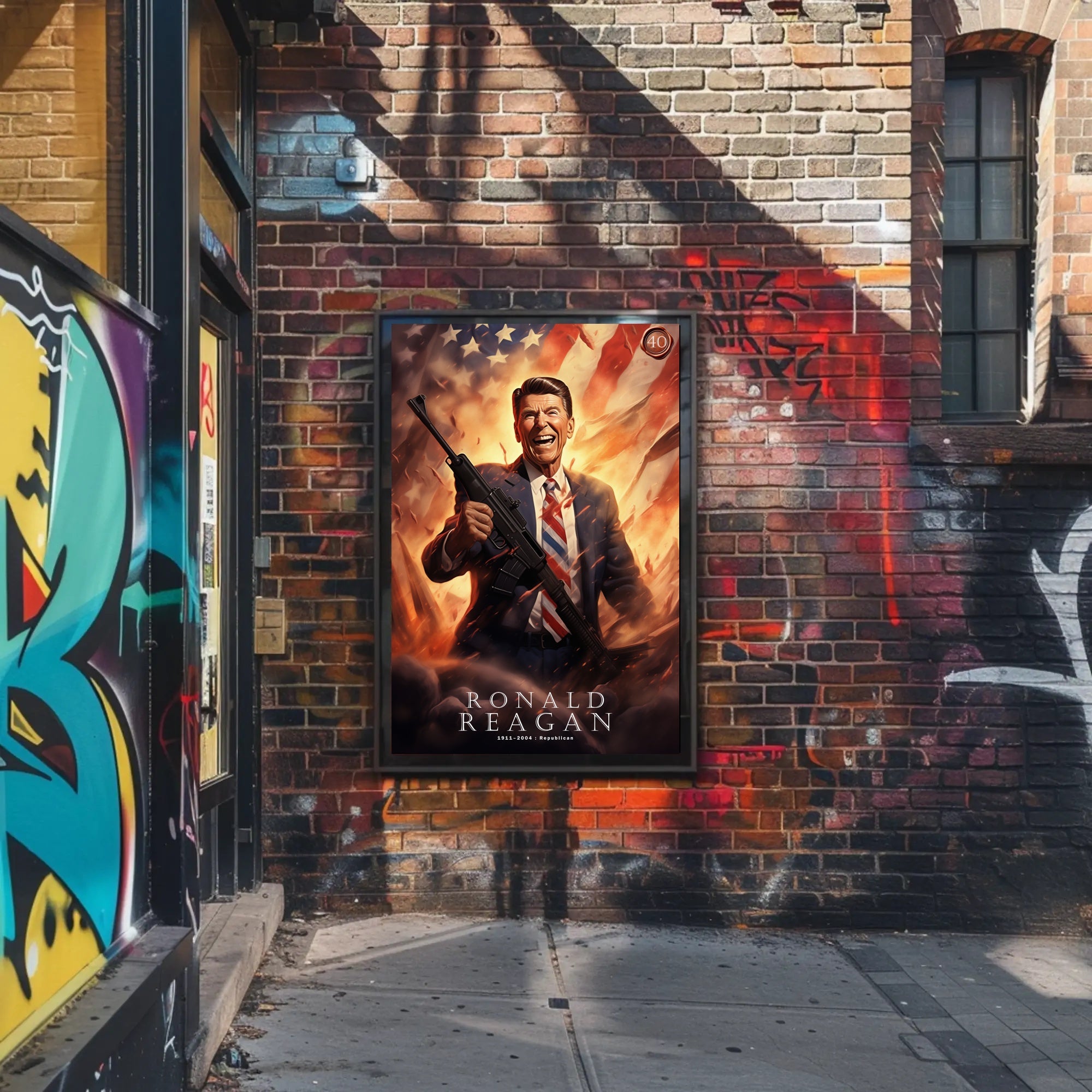 Ronald Reagan: A Patriotic Tribute Poster