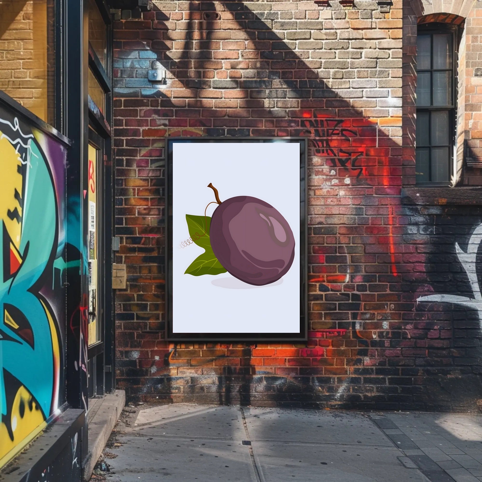 Plum Illustration Poster