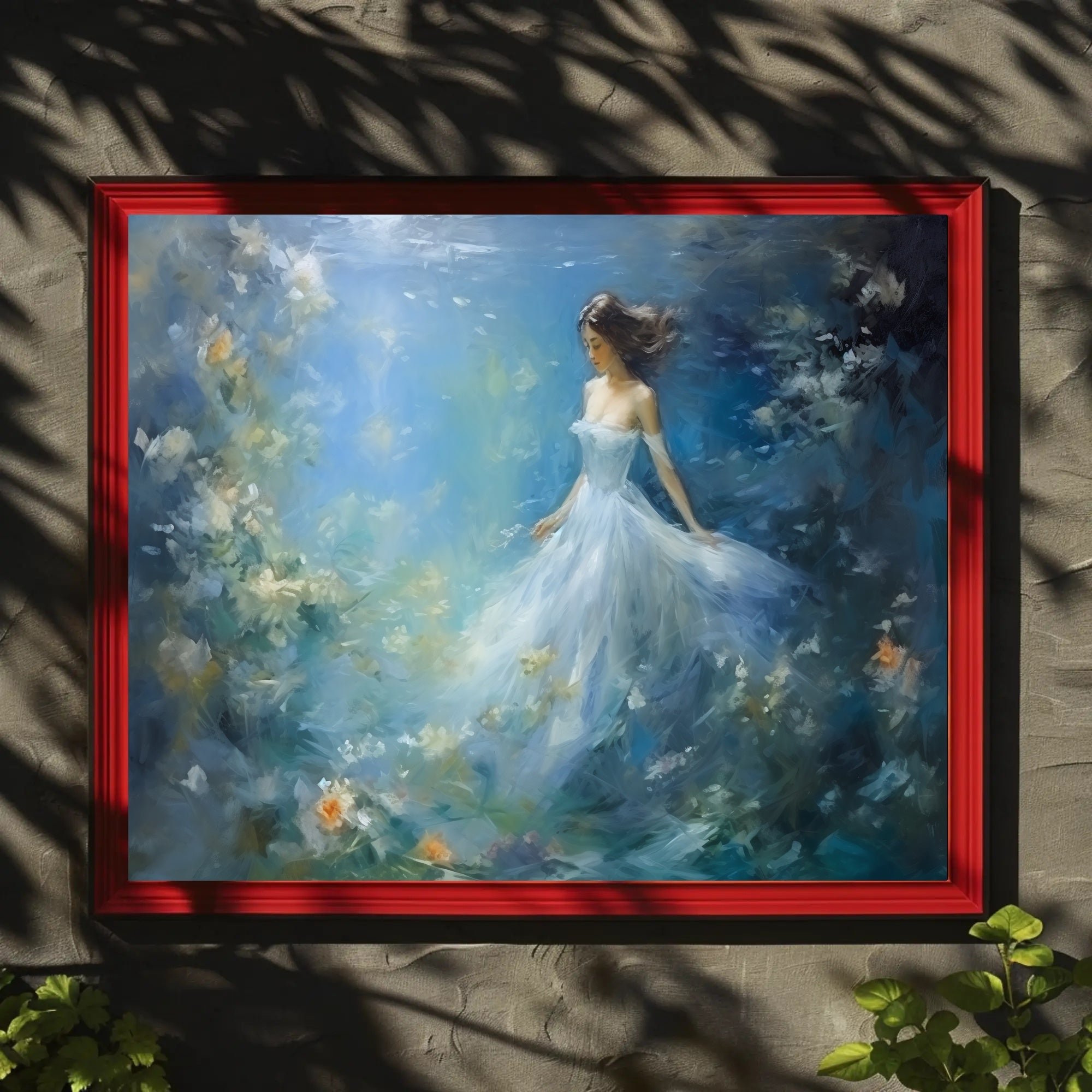 Ethereal Underwater Scene with Woman Fantasy or Mythology Poster
